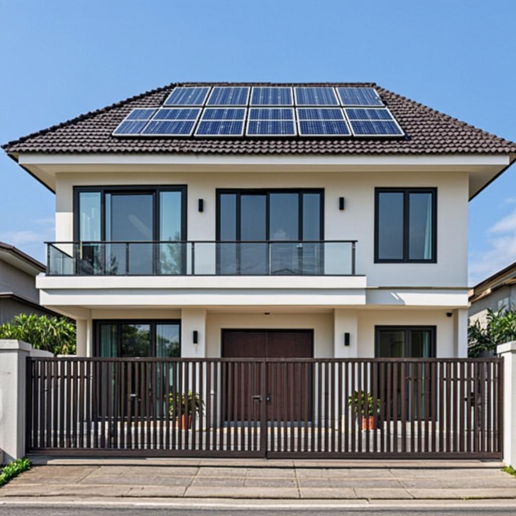 Contoh ilustrasi: Rumah 2 Lantai β tipe properti rumah yang dapat dirancang solusi PLTS-nya